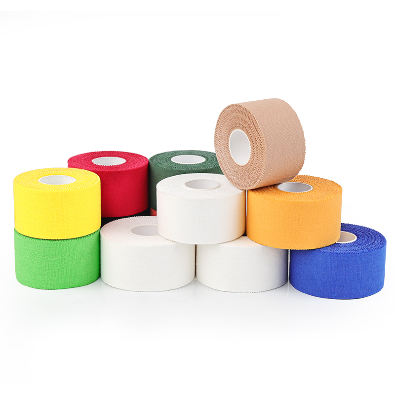 different color cotton sports tape-white black skin yellow bluue red green