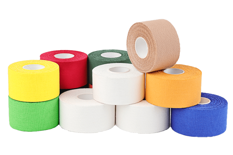 white black skin yellow blue red green cotton sports tape