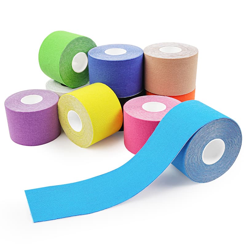 yellow pink blue skin purple green cotton kinesiology tapes