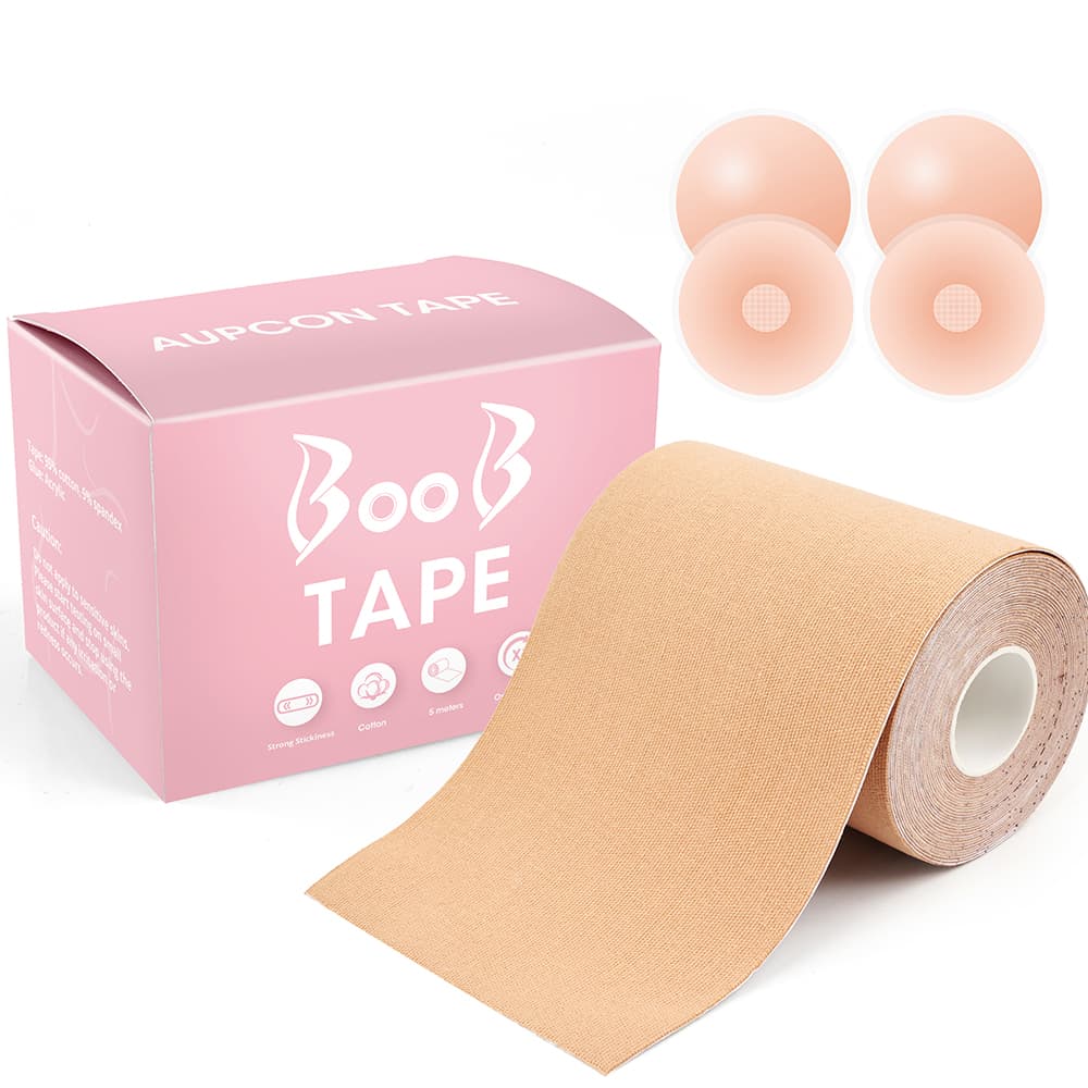 Multiple rolls boob tape in a box