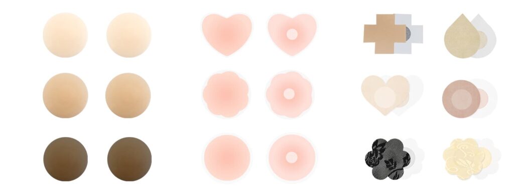 Different shapes of boob tape