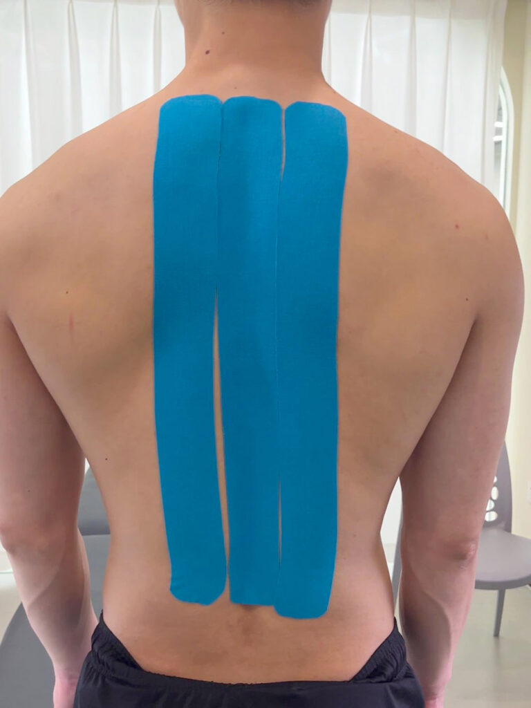 Kinesiologisches Band für den mittleren Rücken