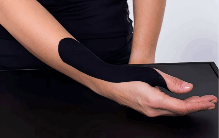 Kinesiology tape for hand tendinitis