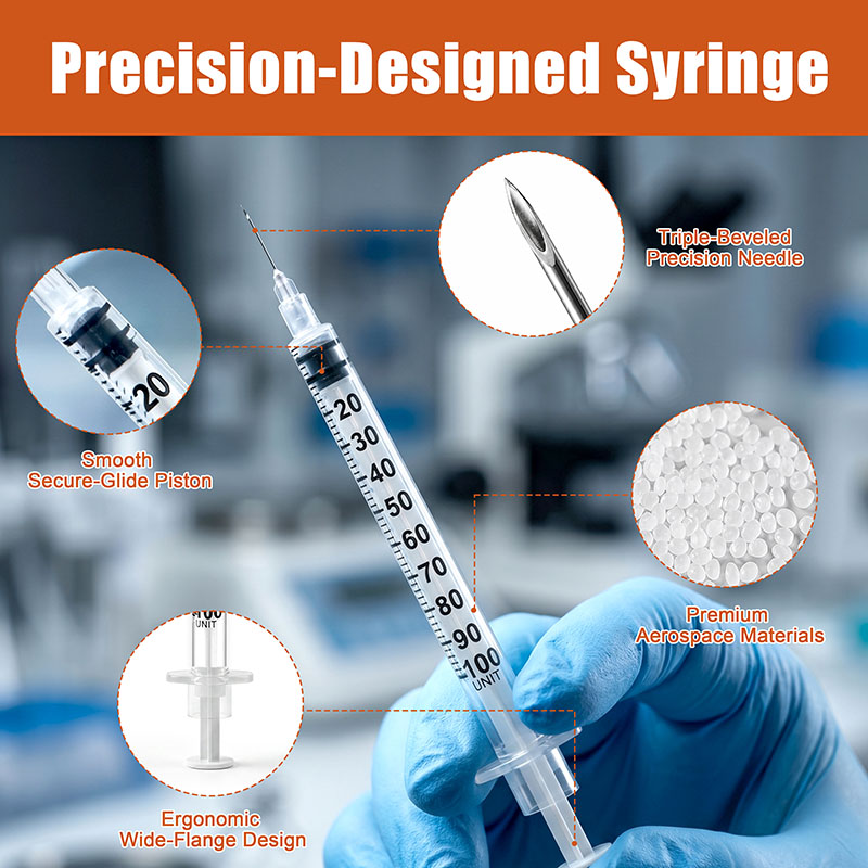 Features of veterinary insulin syringes