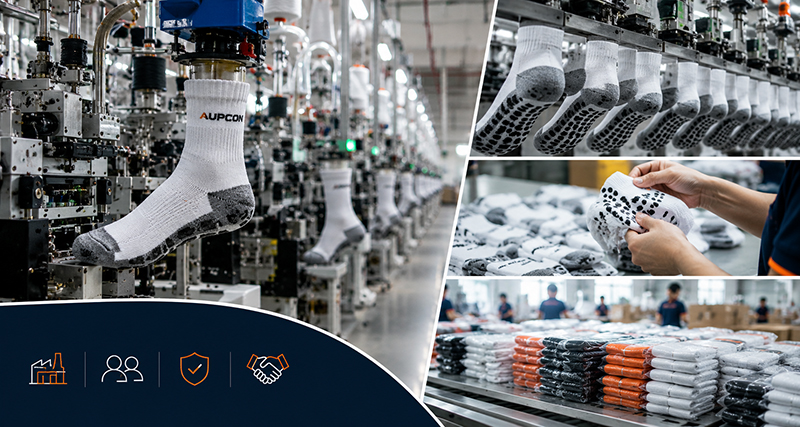 Partner with Aupcon for Wholesale Football Socks