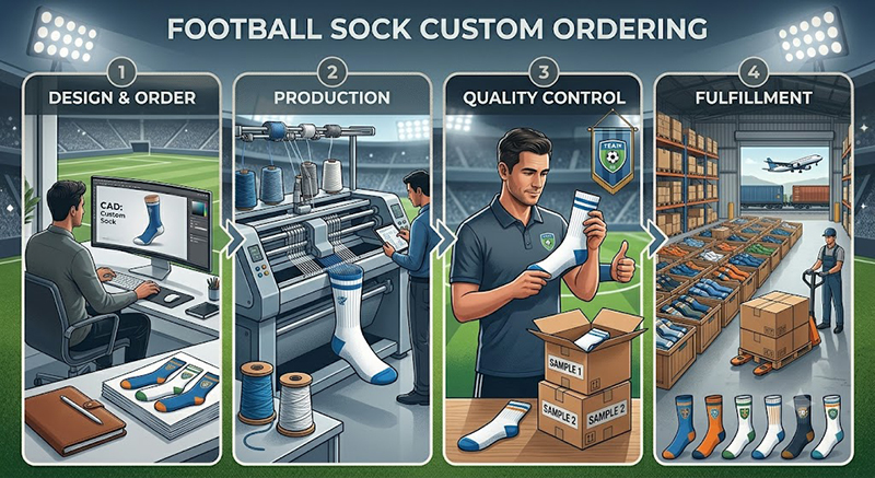 Wholesale Football Socks Ordering Process