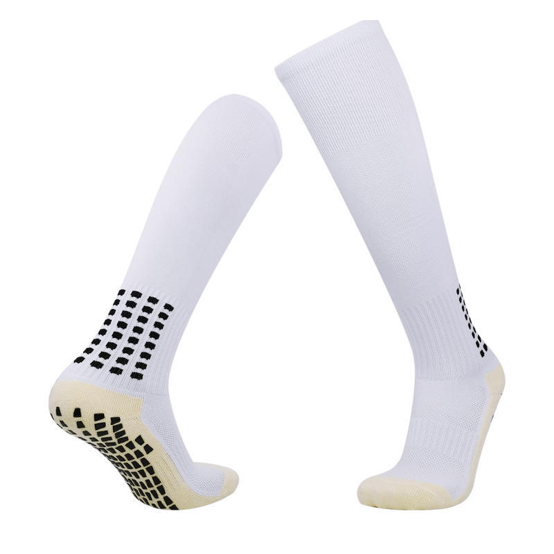 chaussettes antidérapantes de football noir et blanc