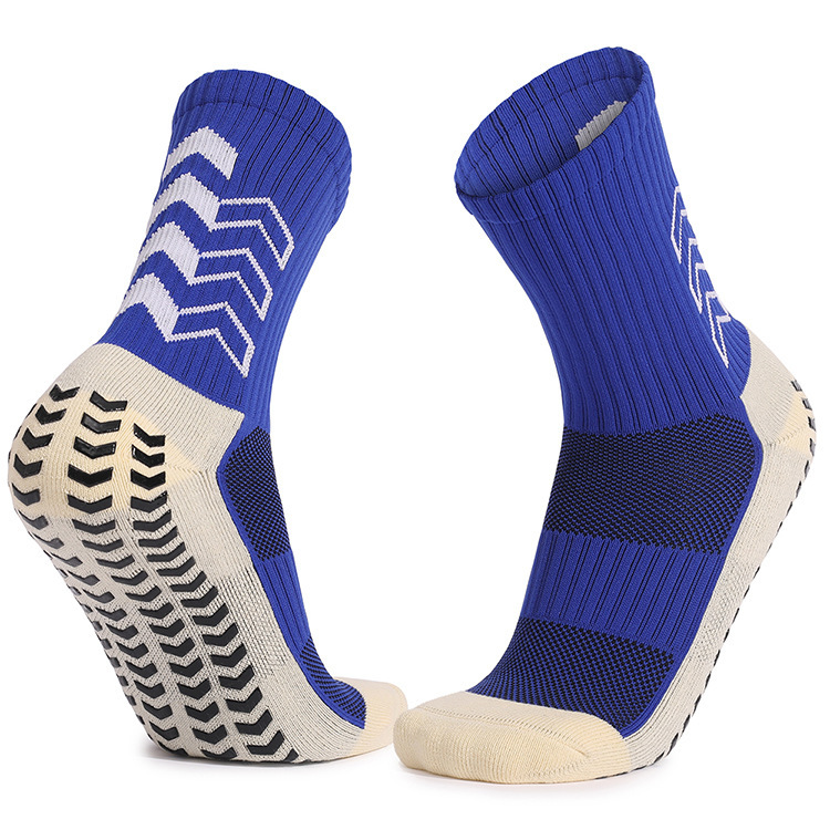 blue and white striped football socks