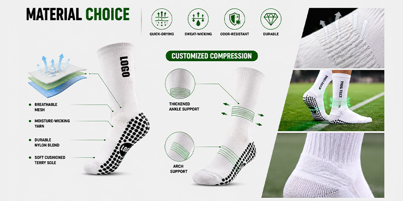 football grip socks Material Choice