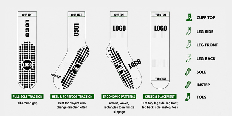 football grip socks Popular Customization Area Anti-Slip Features