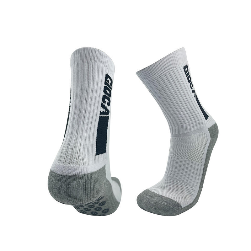 chaussettes de football blanches, montant cheville