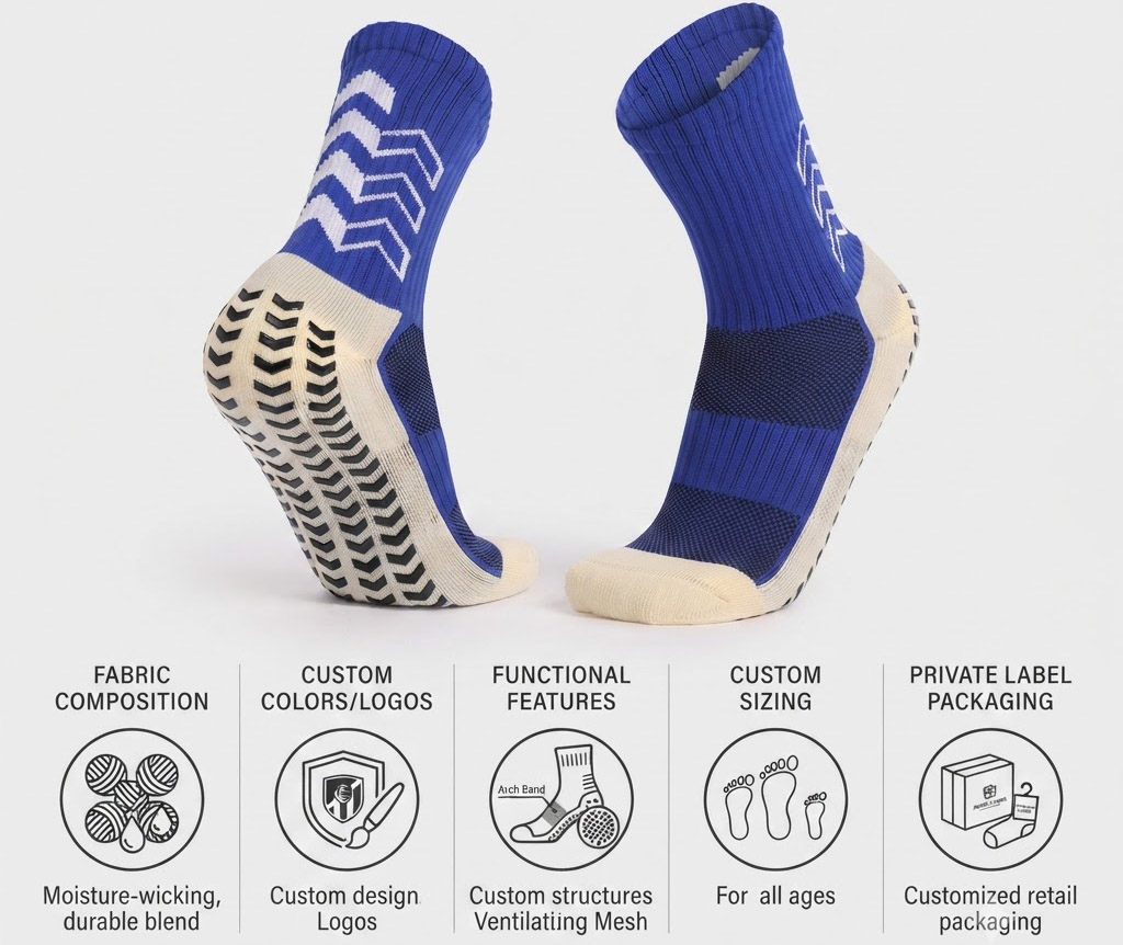 Custom mid-calf football sock
