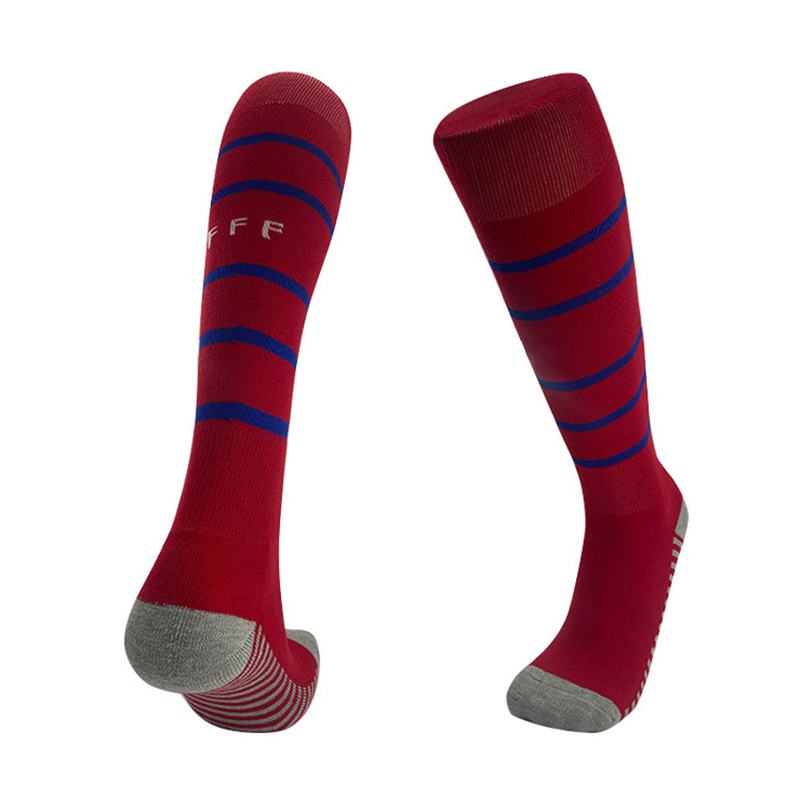 red and blue football socks