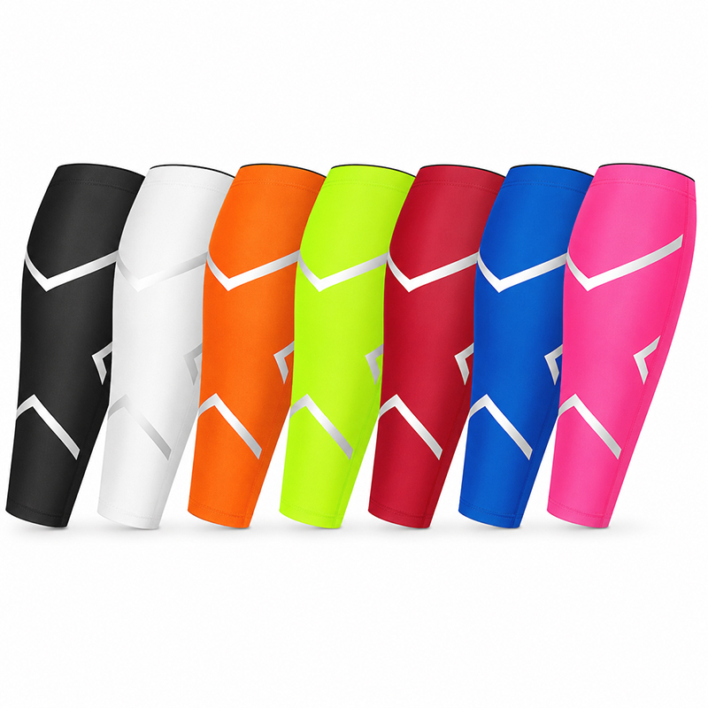 7 colors of running calf compression sleeves