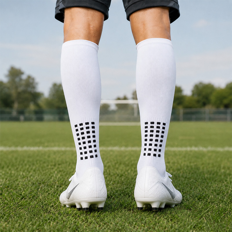 white long football grip socks