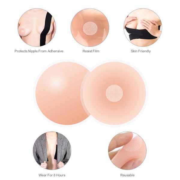 Copricapezzoli regolari in silicone appiccicoso